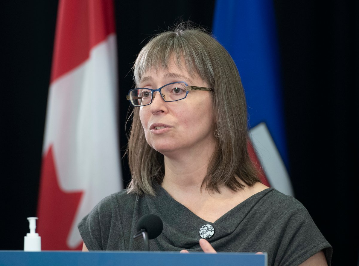 Alberta’s chief medical officer of health Dr. Deena Hinshaw in Edmonton on Thursday, Sept. 23, 2021.