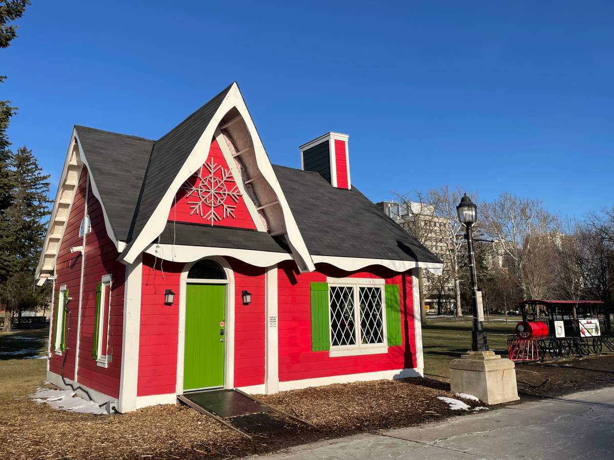 Santa's House as seen in Victoria Park on March 29, 2022.
