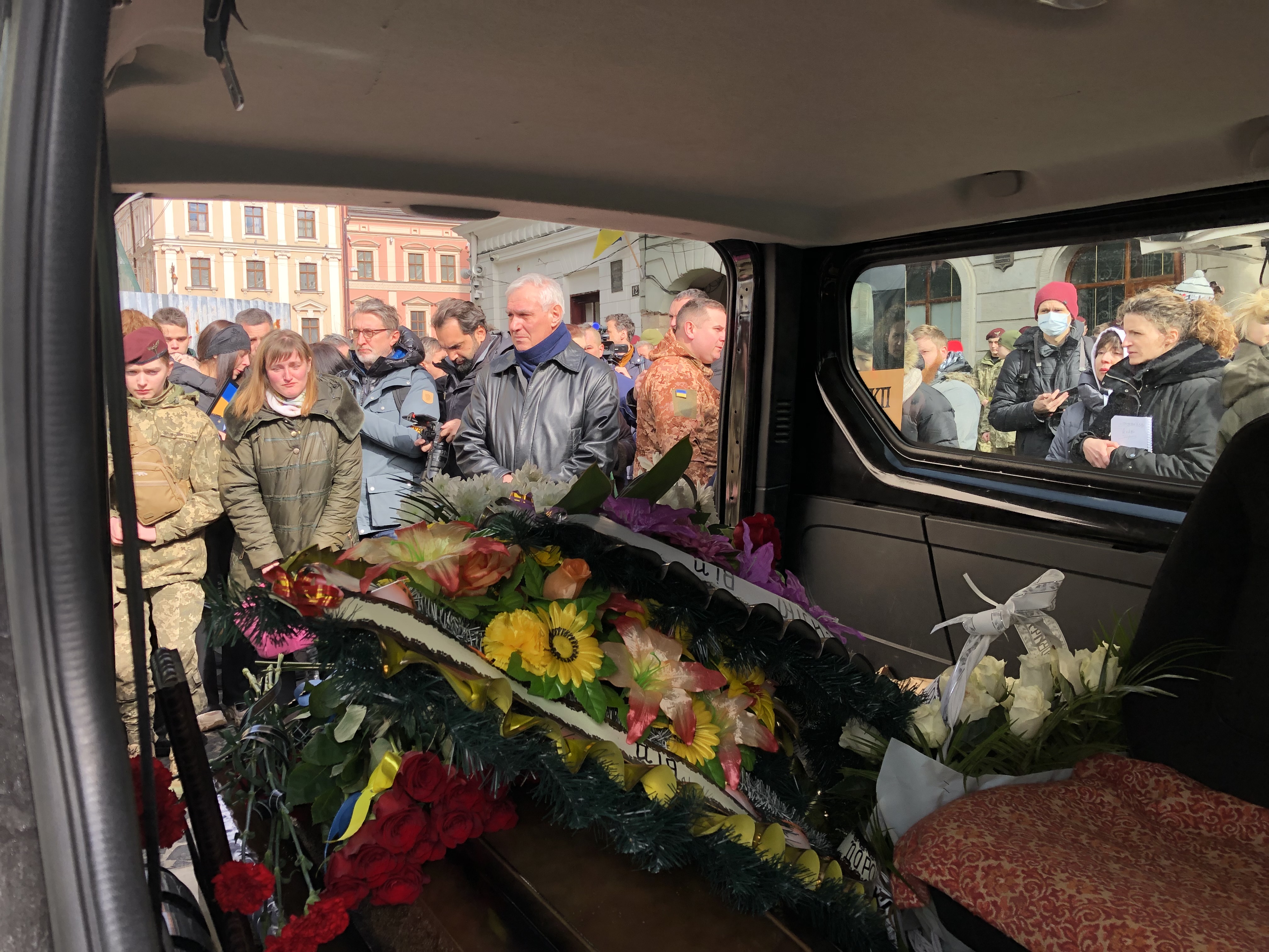 Father of a soldier killed by Russian forces on March 4, Lviv, Ukraine, March 9, 2022.