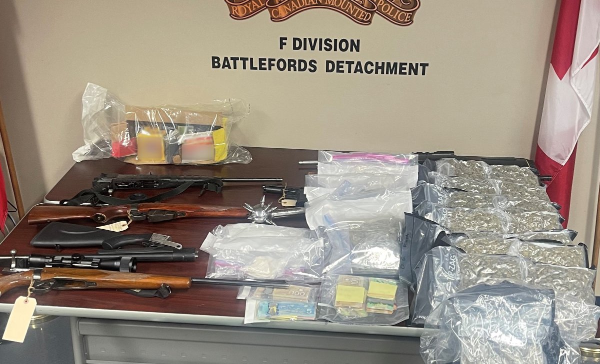 Sask. RCMP charge four men after seizing 839 grams of cocaine and 37 kilograms of cannabis following six search warrants in the North Battleford area.