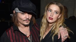 Johnny Depp and Amber Heard at The 58th GRAMMY Awards
