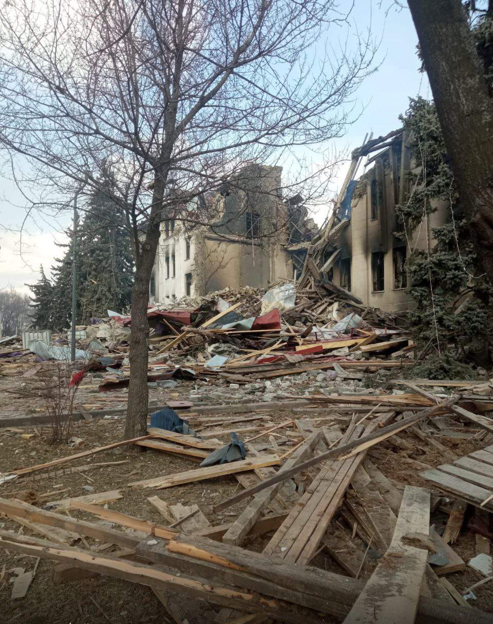 Theatre hall was bombed in Mariupol