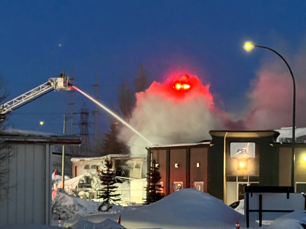 A warehouse in the Chevrier area has been completely destroyed by a fire late Sunday afternoon.