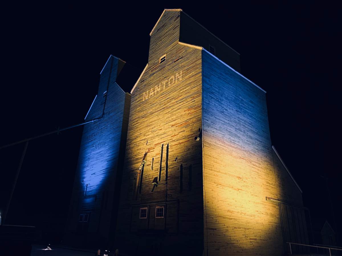 Grain elevators in Nanton, Alta.