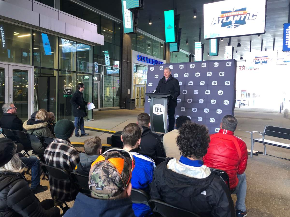 CFL Commissioner Randy Ambrosie made the announcement in Halifax on Tuesday.