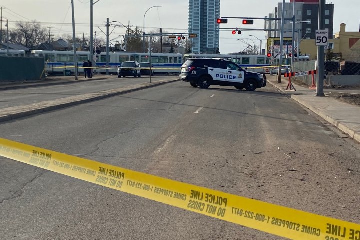 Police on scene of incident near central Edmonton LRT crossing