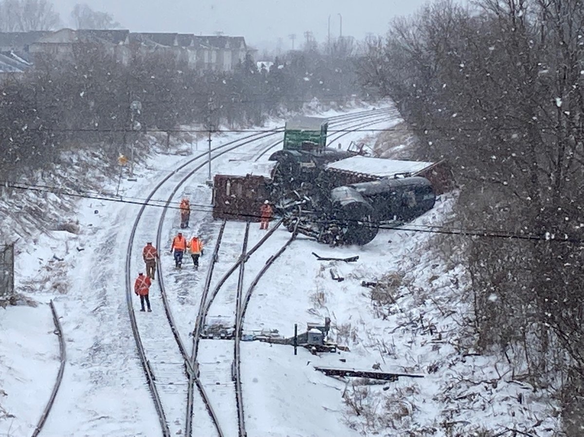 Police are investigating after a train derailed in Toronto.