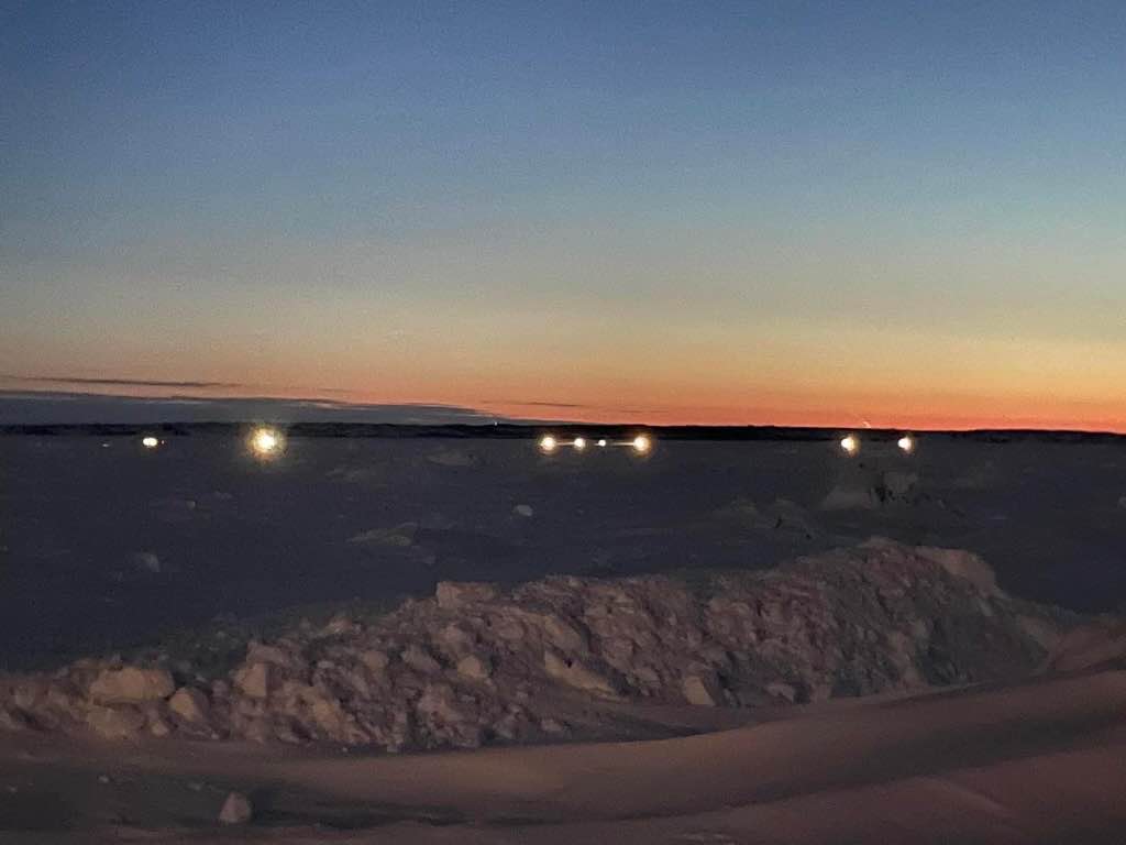 Snowmobiles arriving in Churchill, Man.