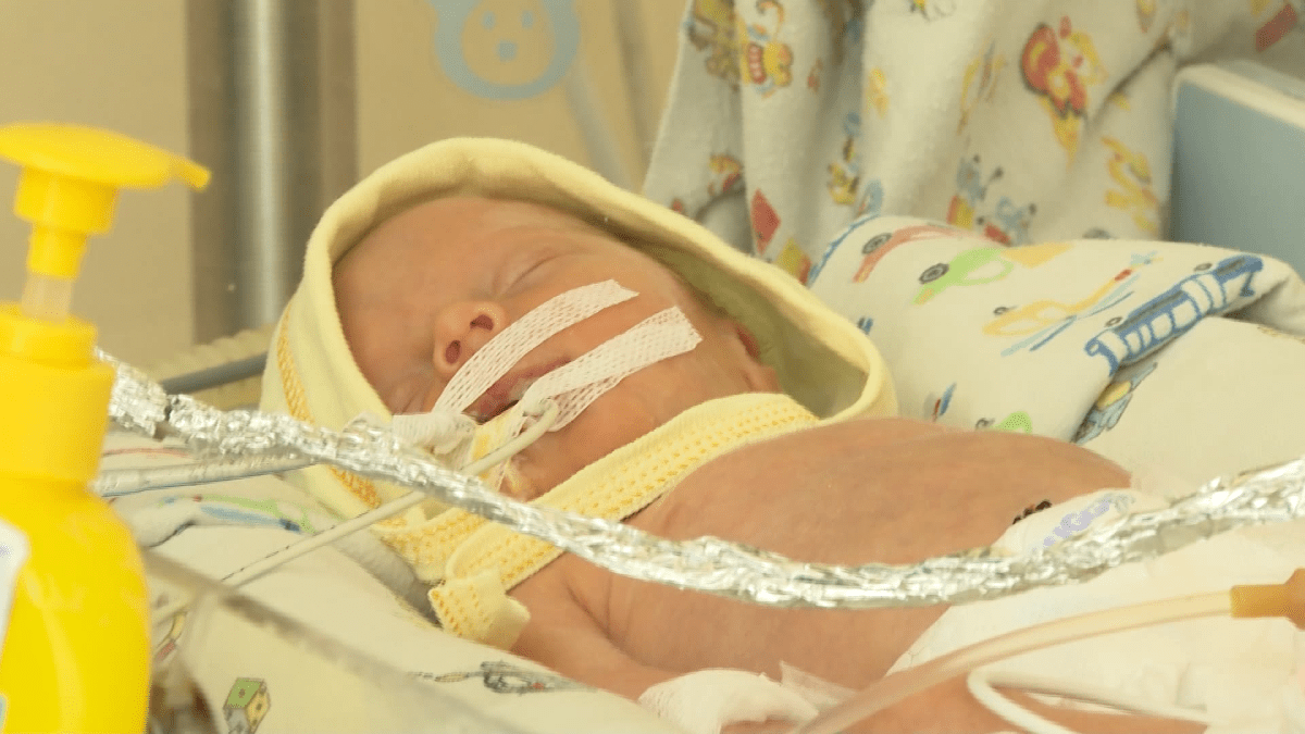 A baby born prematurely receives treatment at the Odesa Regional Children’s Clinical Hospital in southwestern Ukraine. Hospital staff feared the city could be Russia’s next target.