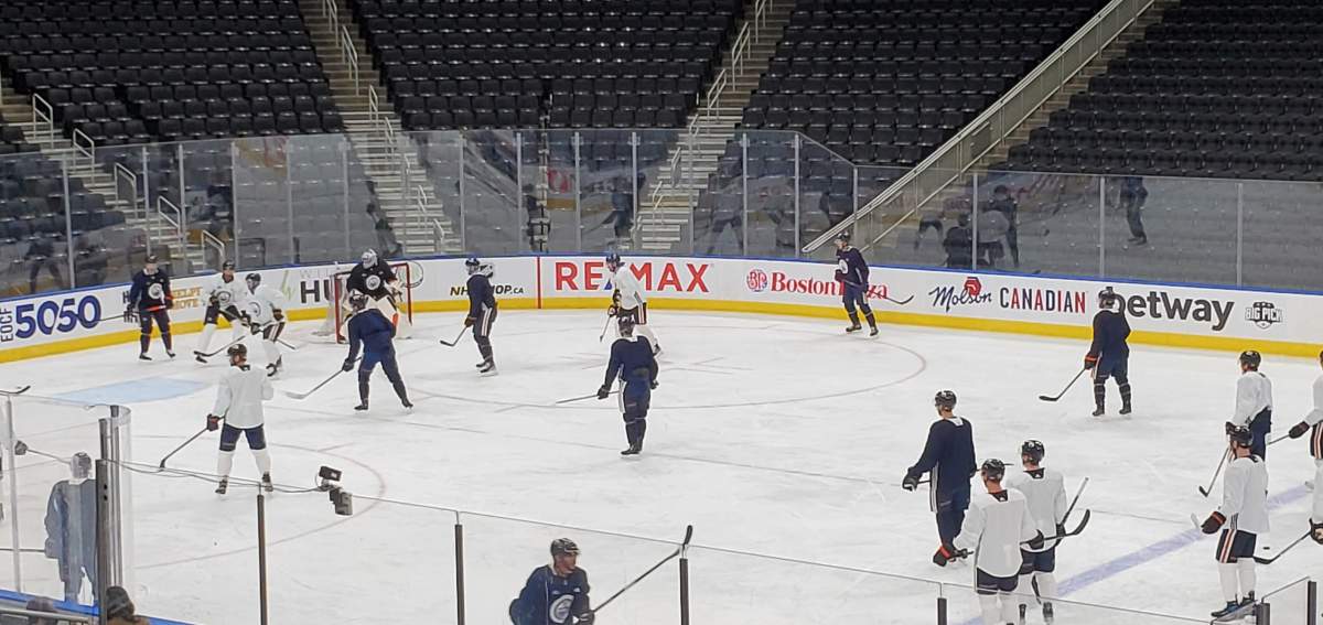 Oilers work on power play