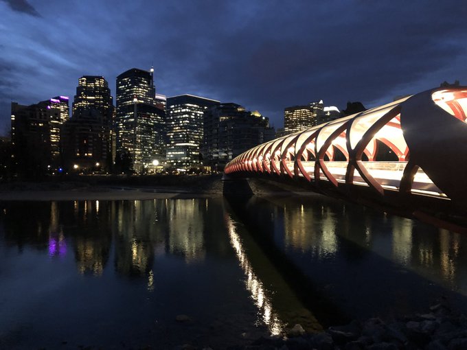 Calgary's Peace Bridge submitted by local runner @PlavaLiliana2.