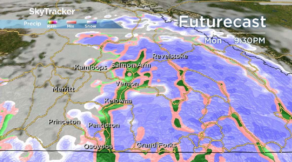 Rain rolls back in Monday night.