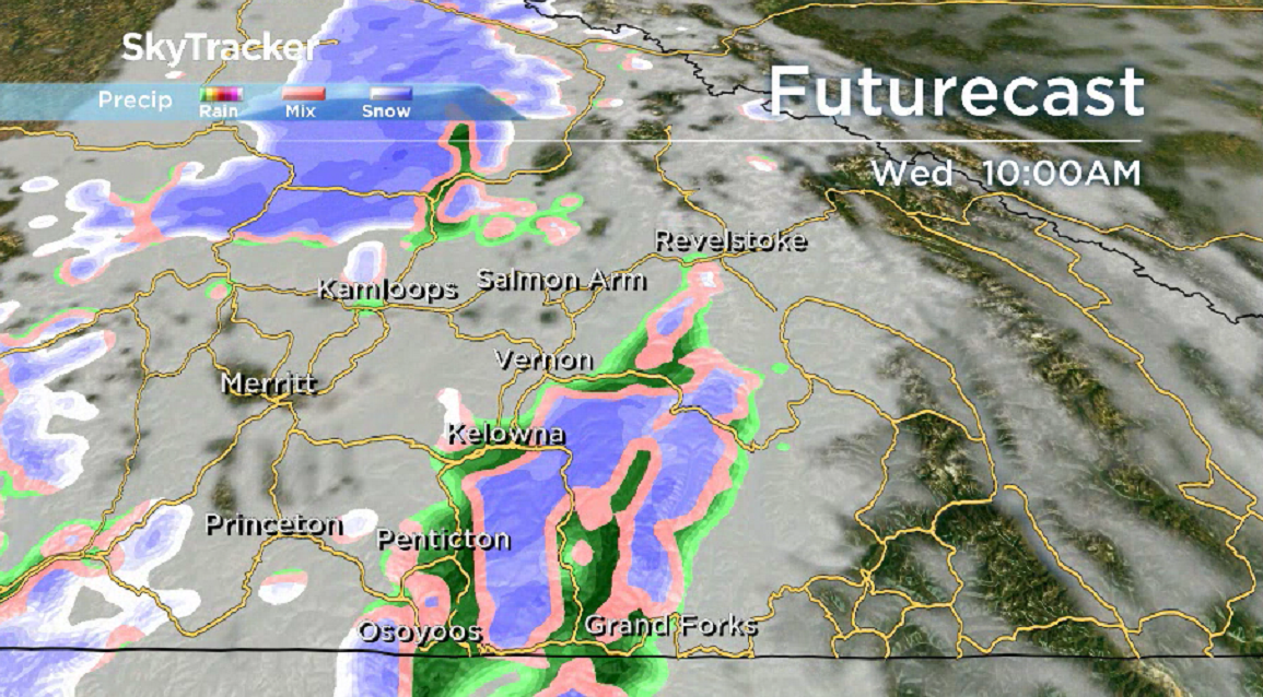 The risk of rain returns to the Okanagan on Wednesday.