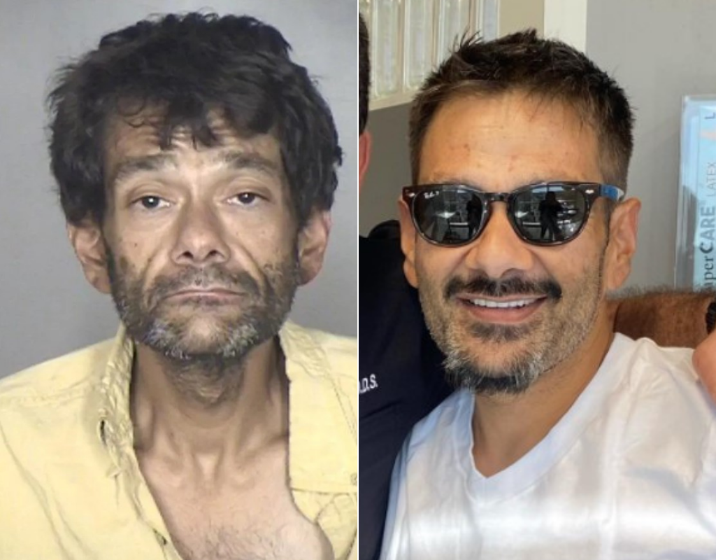 Shaun Weiss appears in a 2018 mugshot and with a newly reconstructed smile in 2022. 