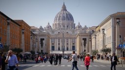 An Indigenous delegation from Canada to the Vatican arrived in Rome on Sun. March 27, 2022 for a week of private meetings with Pope Francis. Despite the COVID-19 pandemic, St. Peter's Square is still buzzing with tourists and international media ahead on the weekend ahead of the event.