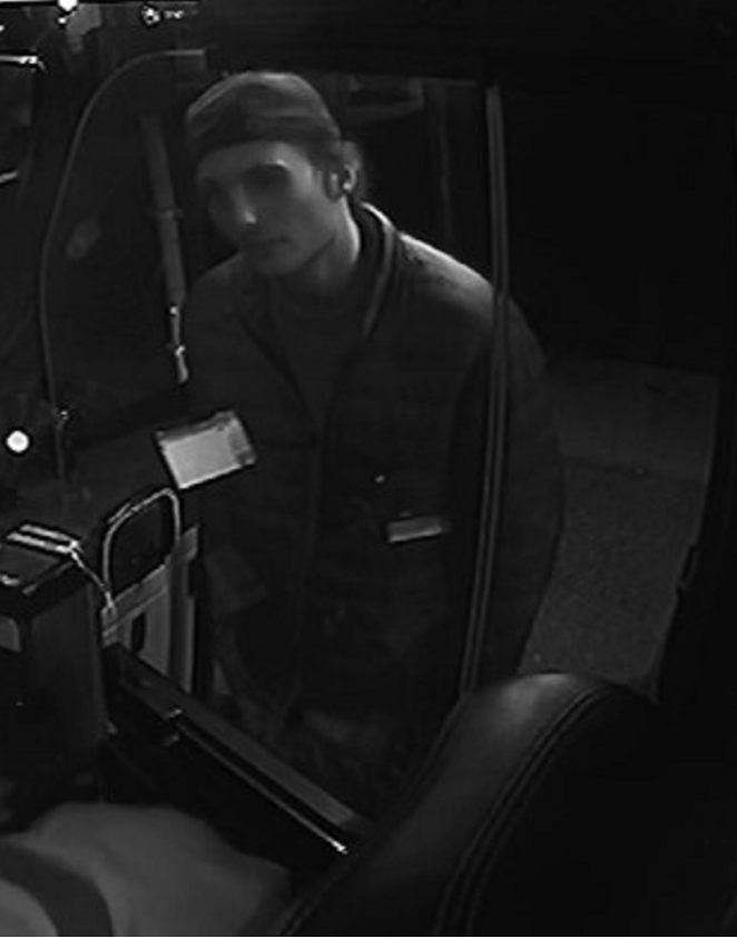 Victoria police are searching for a suspect who allegedly spat on a BC Transit driver on Tues. March 1, 2022 around Fort and Ashgrove streets.