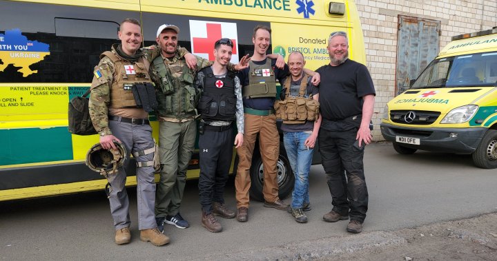 Canadian veterans on the ground in Ukraine with ambulances and medical supplies