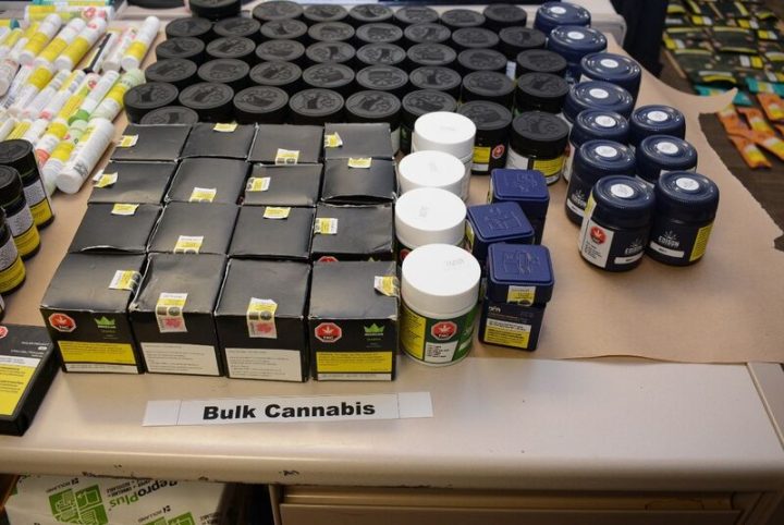 Some of the cannabis products allegedly seized.