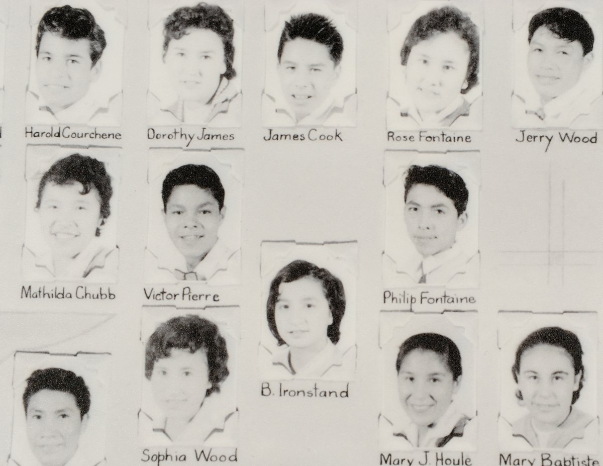 Phil Fontaine appears in an old school photo. He survived both Fort Alexander Indian Residential School and Assiniboia Indian Residential School in Manitoba.