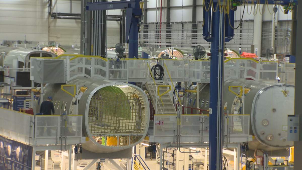 Airbus Canada unveils its new facility in Mirabel Quebec. 