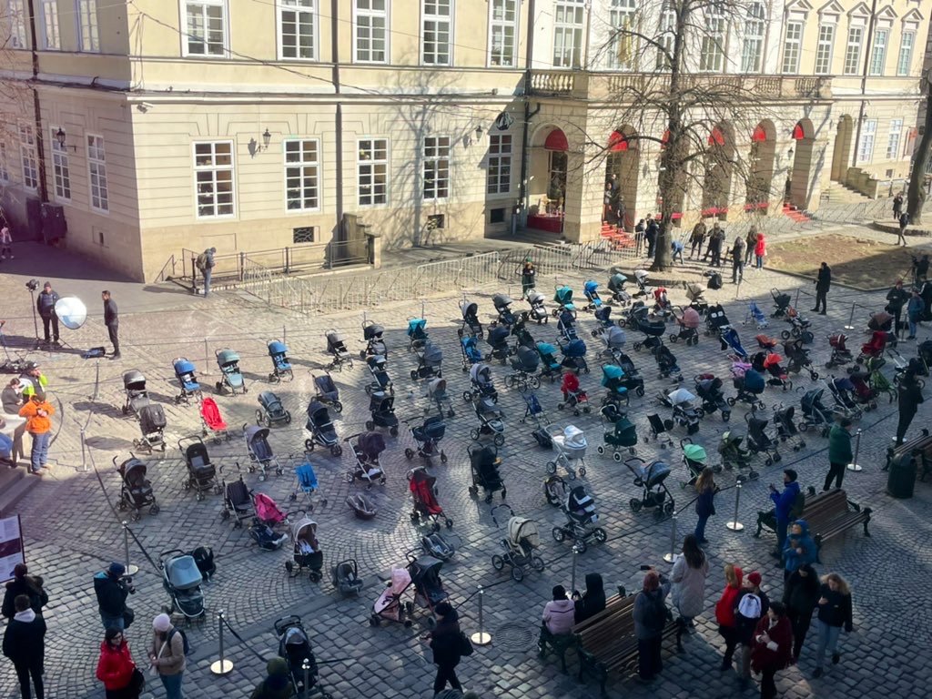 Prams in Rynok Square