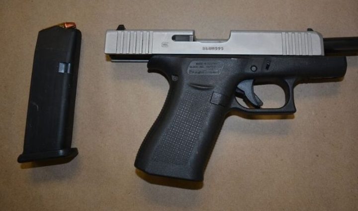 Police said the man was possessing a loaded Glock 48 handgun.