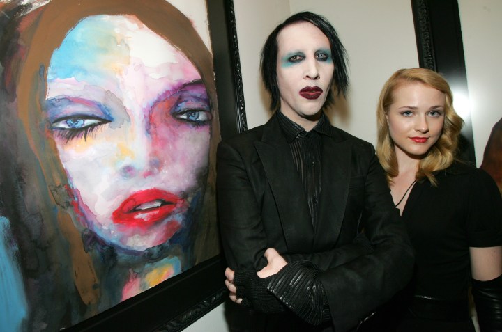 Marilyn Manson and Evan Rachel Wood are pictured in 2006.