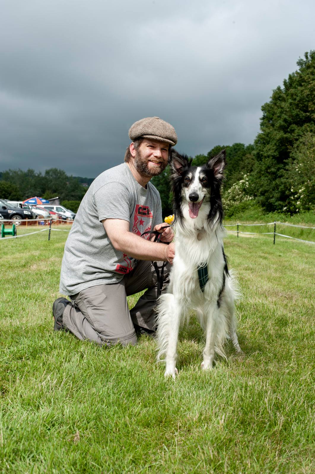 Matthew Willis, tinnitus patient, with his dog Nikolai