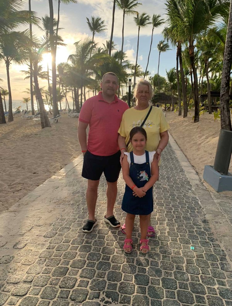 Mykola Bongar is seen with his late mother.