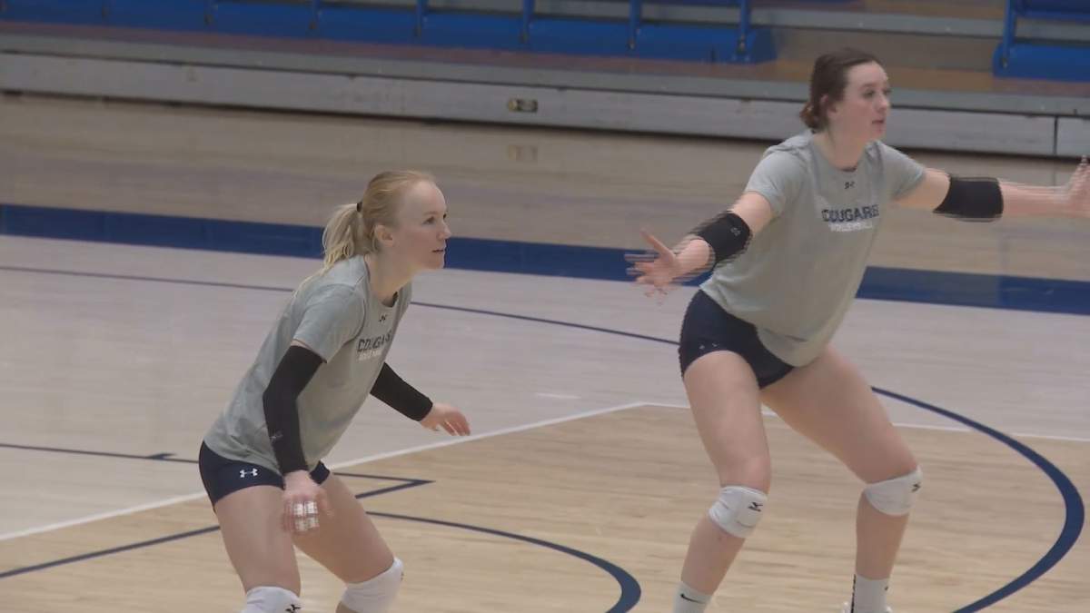 Klimenova practices as the Mount Royal Cougars prepare for its Canada West Final Four matchup against the University of Alberta.