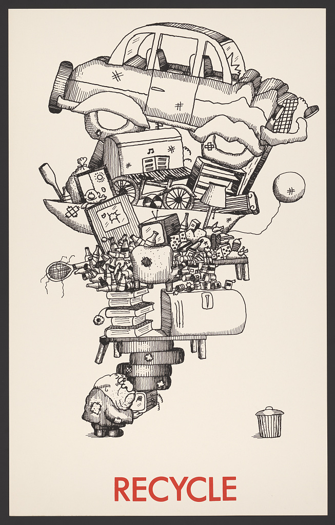 A marketing campaign from the 1970s to encourage recycling