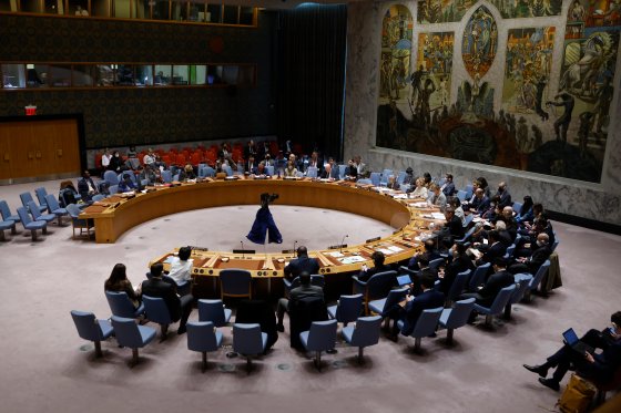 The UN Security Council meets about Russia's invasion of Ukraine.
