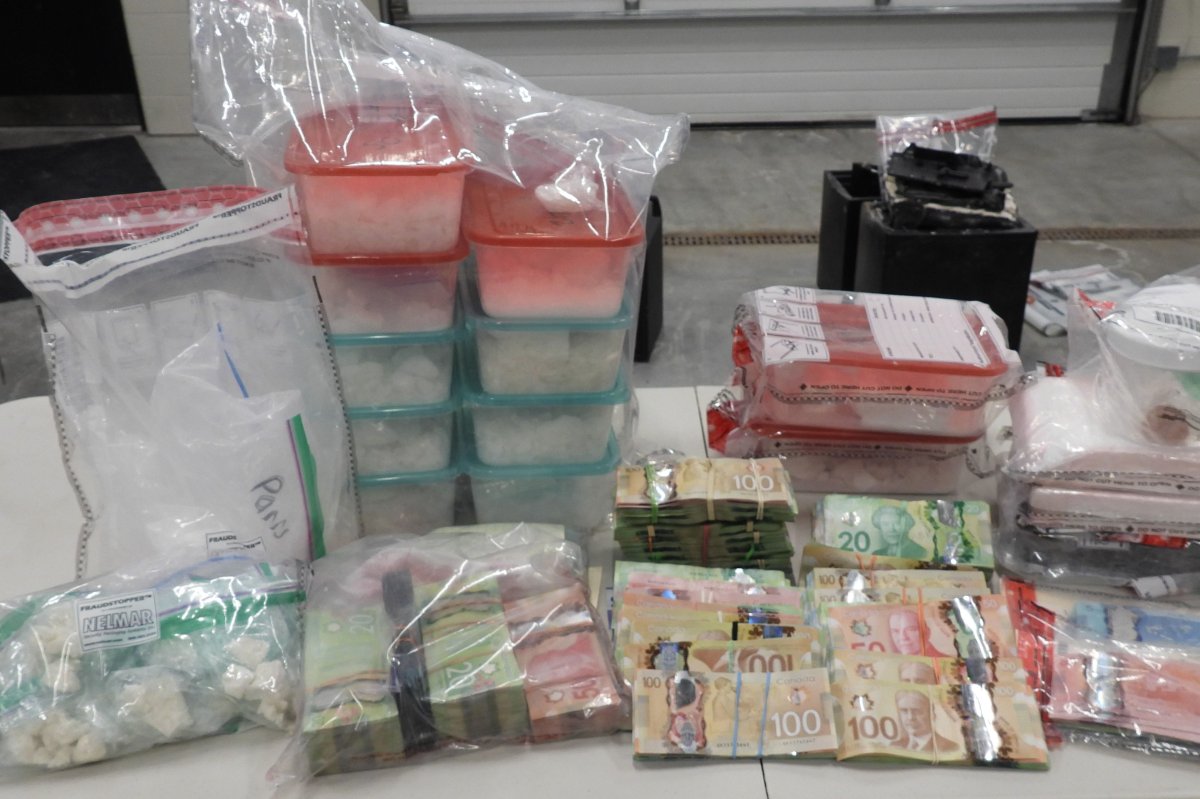 As part of the sweep, officers seized 5.6 kilograms of suspected cocaine, 8.4 kilograms of suspected methamphetamine and 96.7 grams of suspected fentanyl, which in total was valued at $1.34 million.