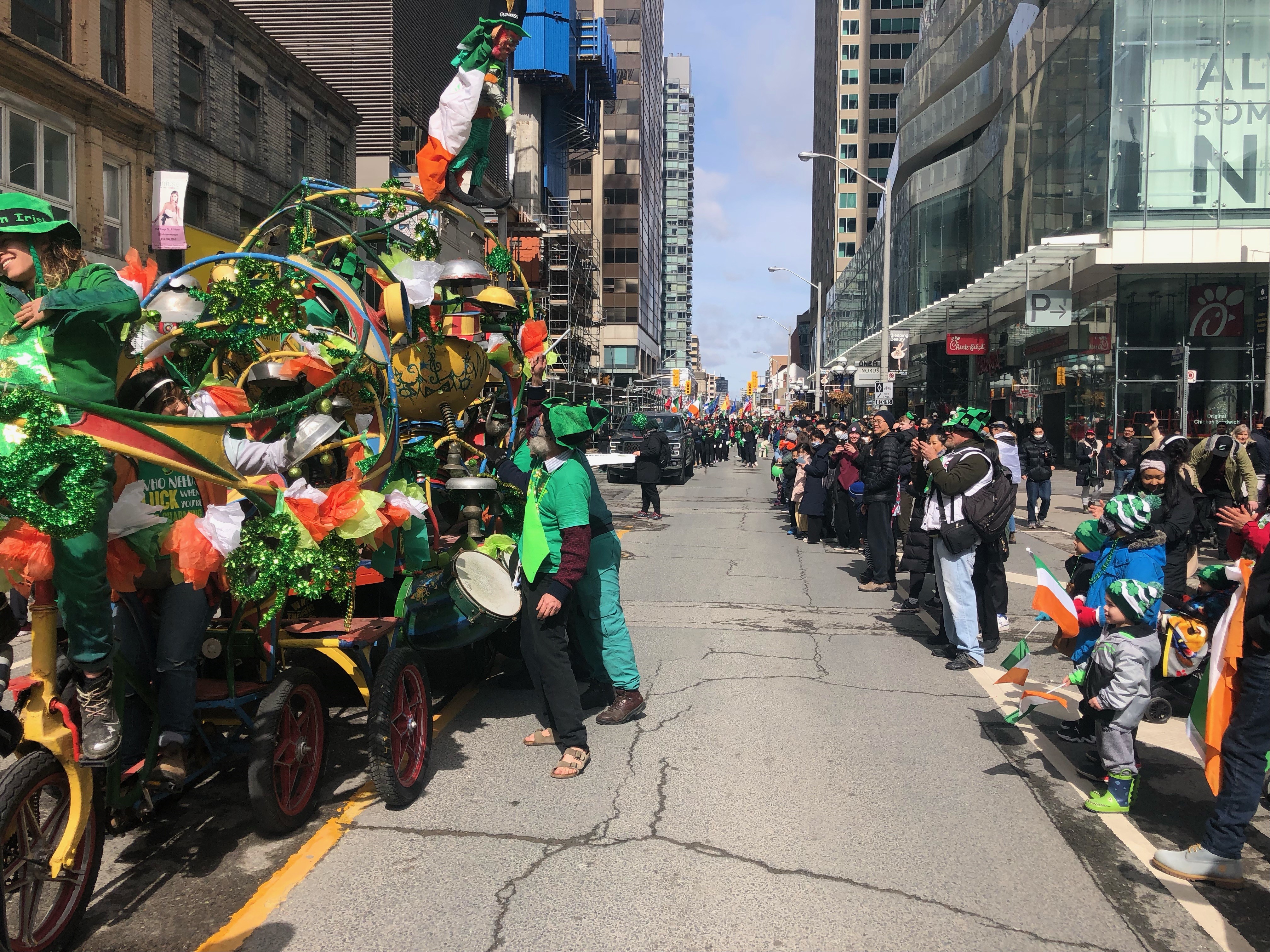 Crowds gather for Saint Patrick's Day festivities