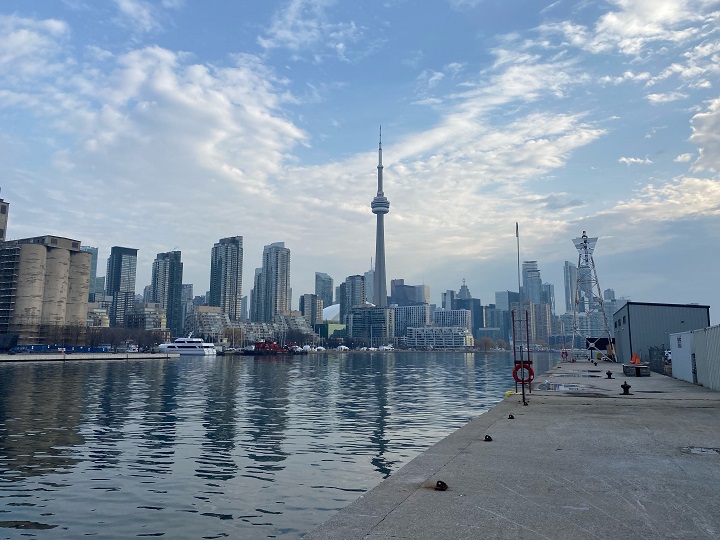 Toronto skyline on March 18, 2022.