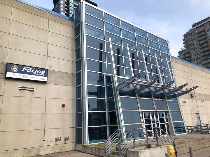 Toronto police traffic services office on 9 Hanna Avenue on March 14, 2022.