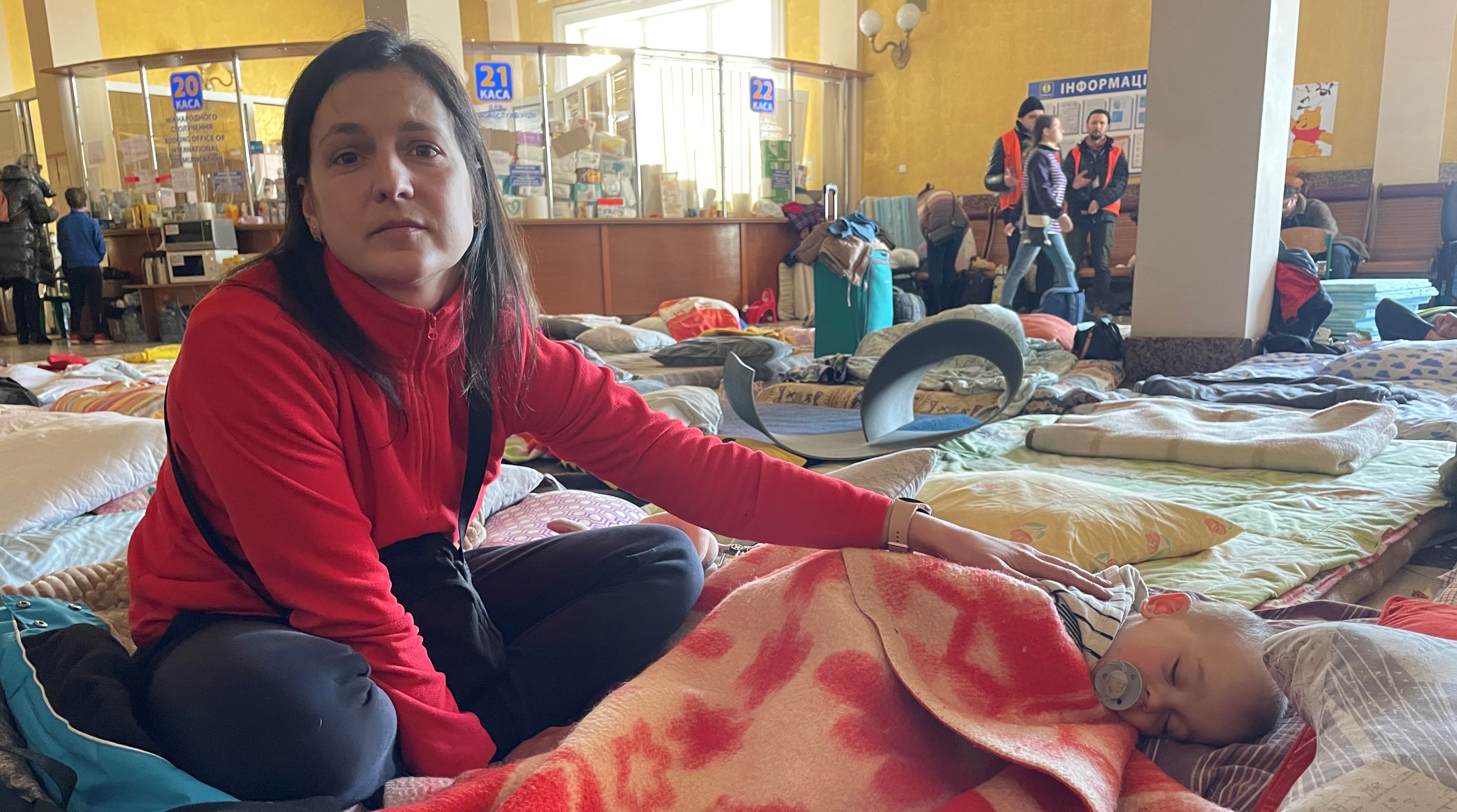 Alana Seitch, pictured with her one-year-old son, says she is so stressed she has not eaten for four days.