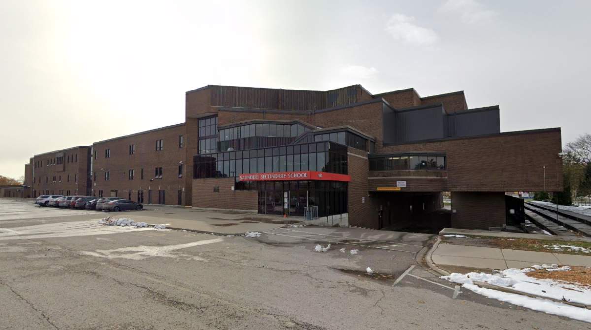 Saunders Secondary School on Viscount Road in London, Ont.