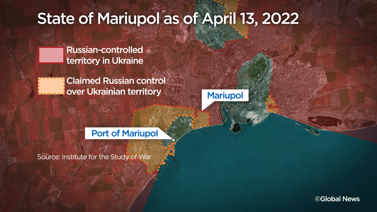 State of Mariupol Ukraine Russia April 13