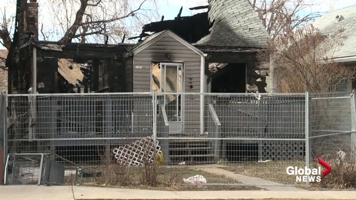 An abandoned, burned-out home in Edmonton's Alberta Avenue neighbourhood, in an undated photo.