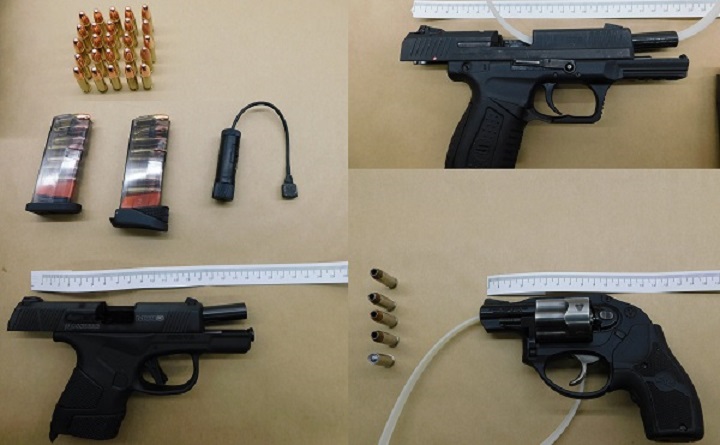 A photo of weapon seized from a U.S. man police say was caught illegally crossing the border into Surrey. 