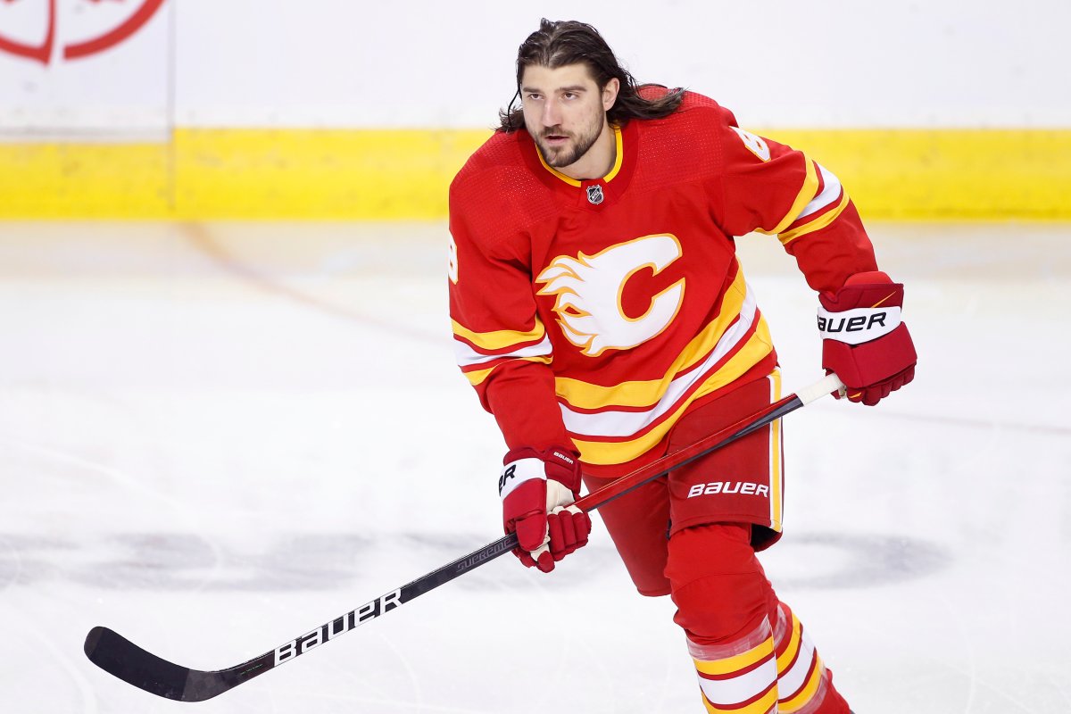 File: NHL profile photo on Calgary Flames player Christopher (Chris) Tanev at a game against the Toronto Maple Leafs in Calgary, Alta. on Jan. 26, 2021.