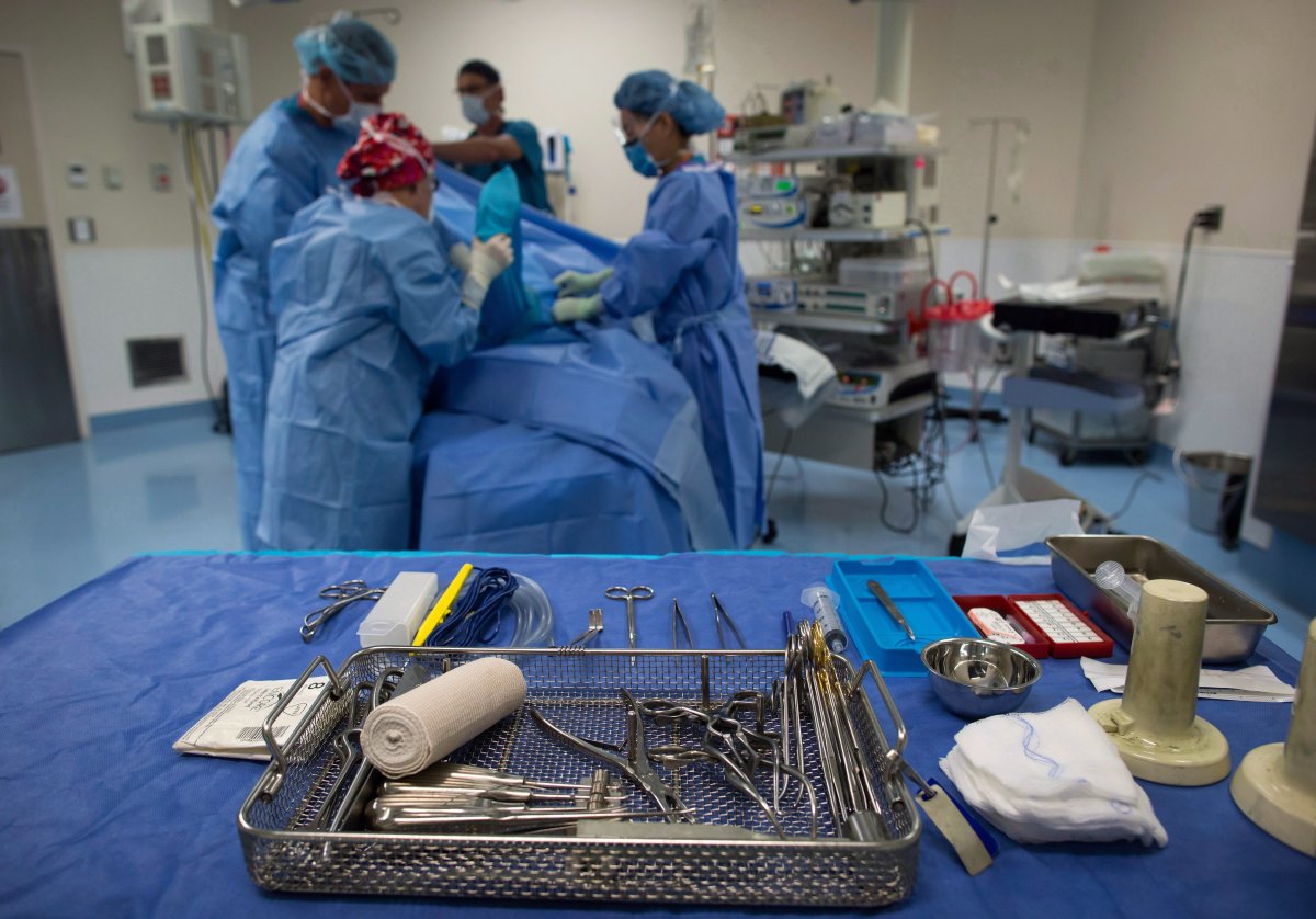patient being prepped for surgery in canada