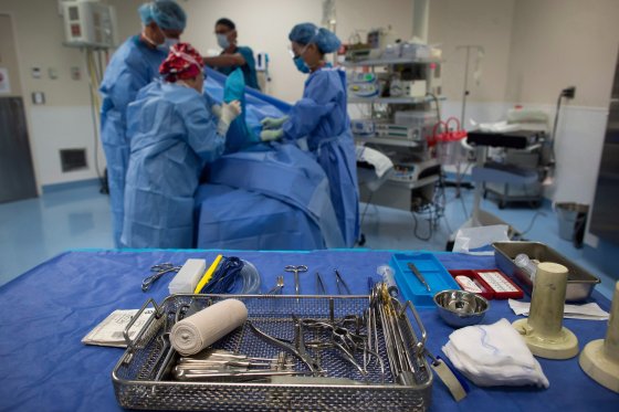 patient being prepped for surgery in canada