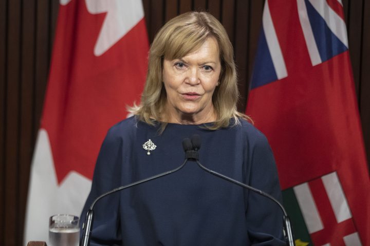 Christine Elliott, Ontario's Minister of Health and Deputy Premier attends an announcement at the Ontario Legislature on Tuesday September 14, 2021.