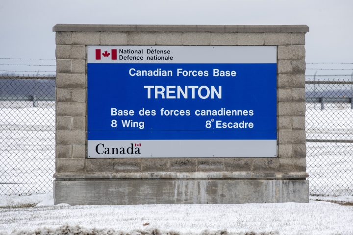 8 Wing Canadian Forces Base Trenton in Trenton, Ontario on Monday December 20, 2021. 