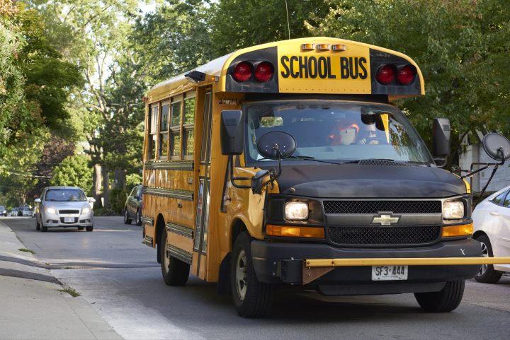 A school bus is pictured in Toronto on Sept. 17, 2020.