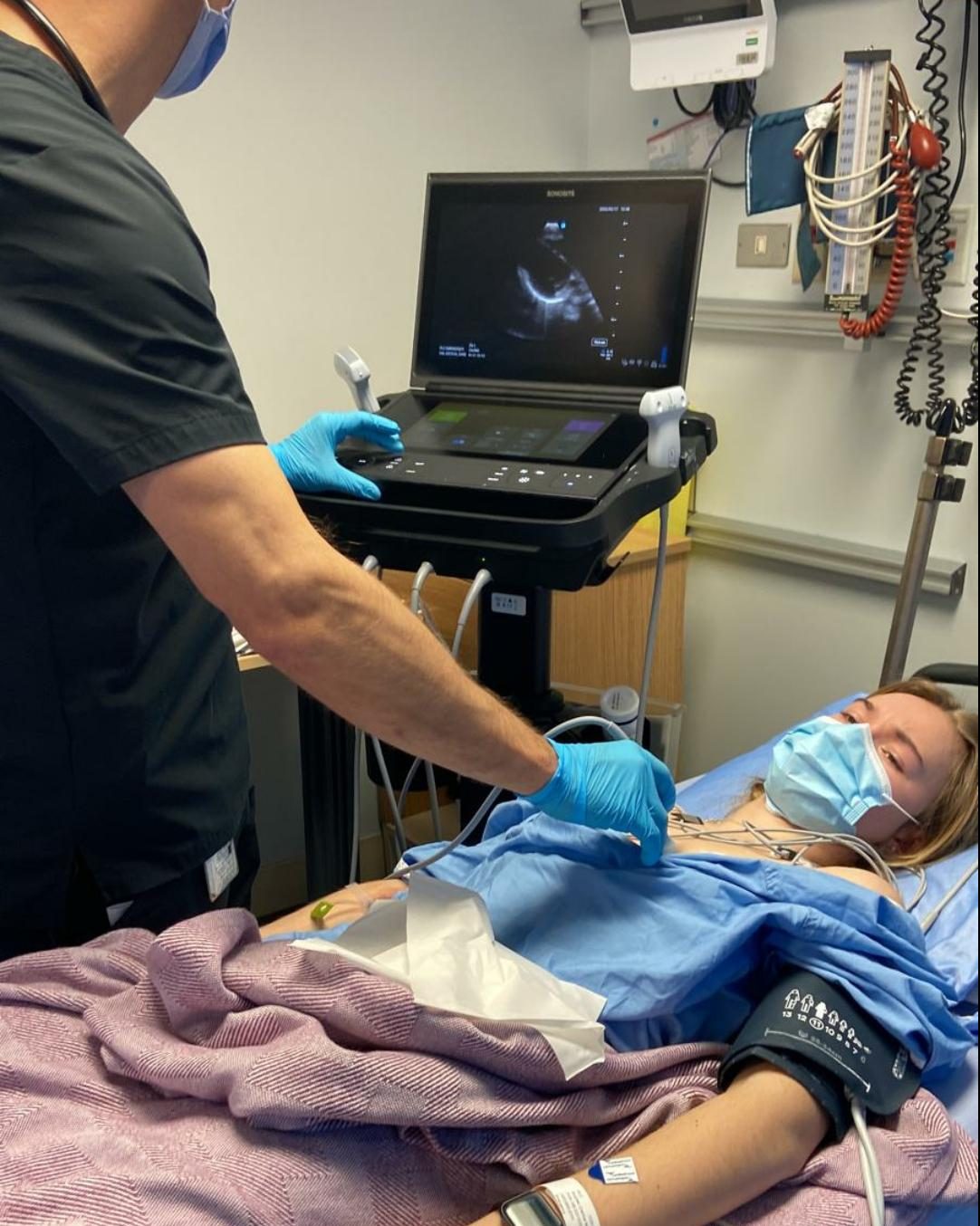 Long COVID patient Charlise Bruchet in hospital.