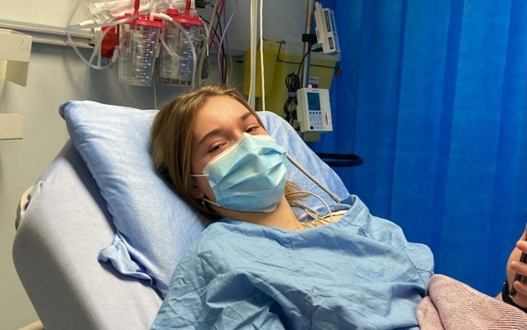 Long COVID patient Charlise Bruchet in hospital.