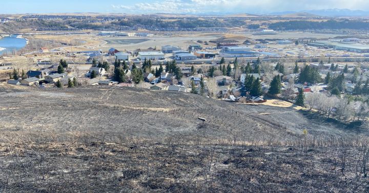 Firefighters were called to a grass fire in east Cochrane on Friday.